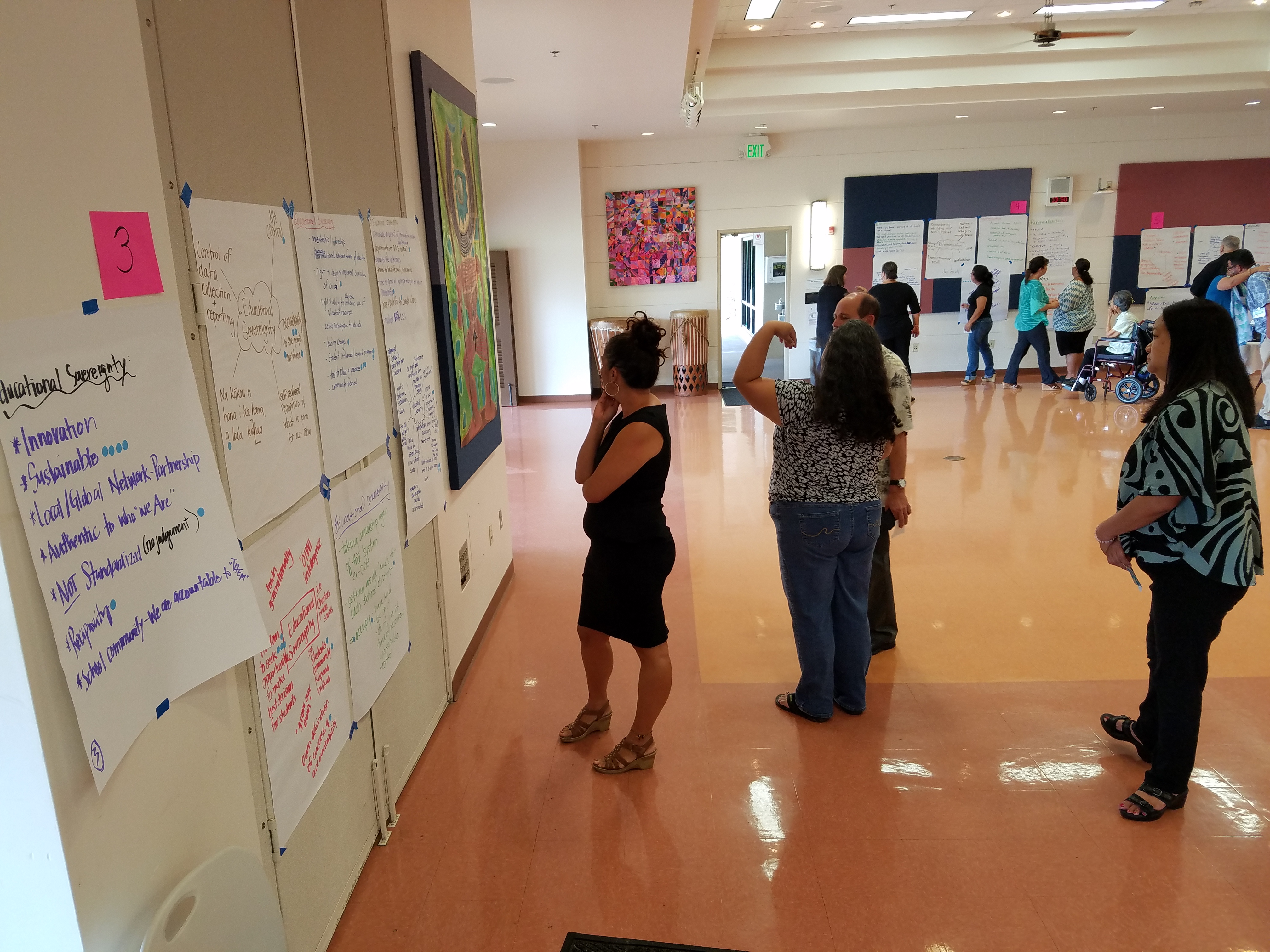 Network participants discuss what theyʻre seeing up on the walls
